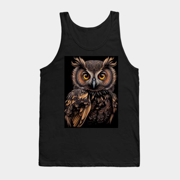 Cute Owl #2 Tank Top by MarkColeImaging